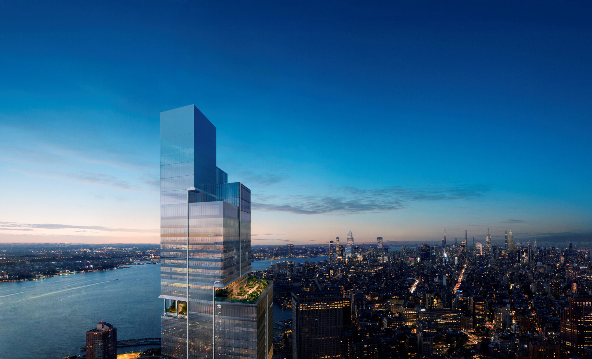 Amex Bldg Nyc Dusk Crown View North Credit Foster Partners Lr 1 Scaled